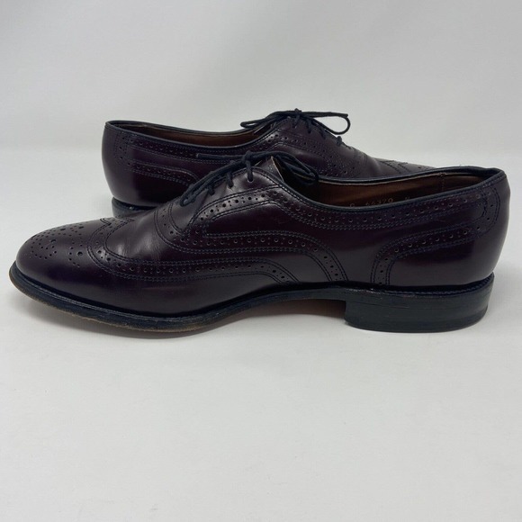 Allen Edmonds Townley Burgundy Leather Wingtip Dress Shoe 4777 Size‎ 9 - Picture 3 of 12